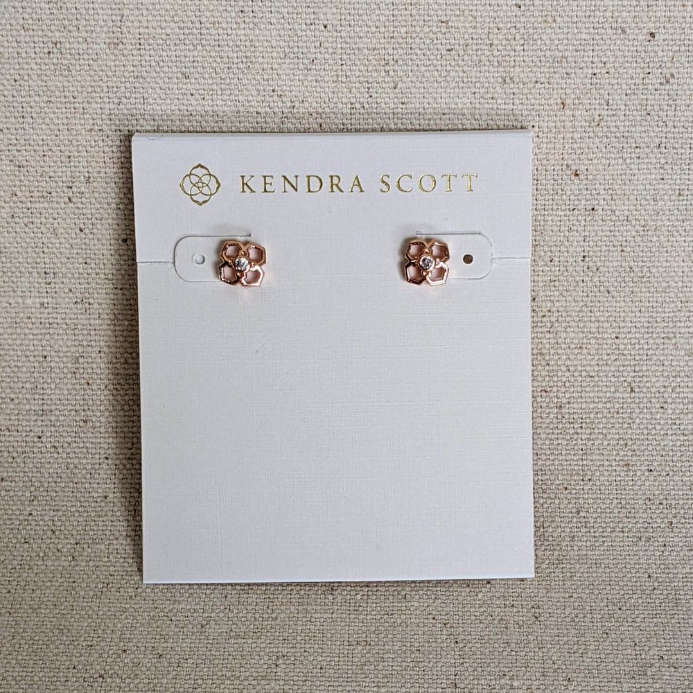 Kendra Scott Rue rose gold earrings